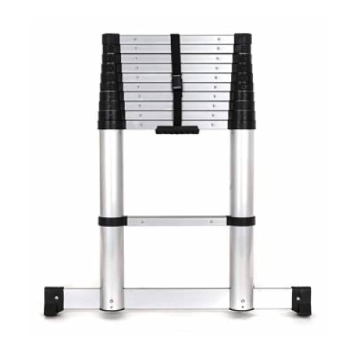 Scara telescopica, Beckford, Aluminiu, 320x81x8cm, Argintiu/Negru