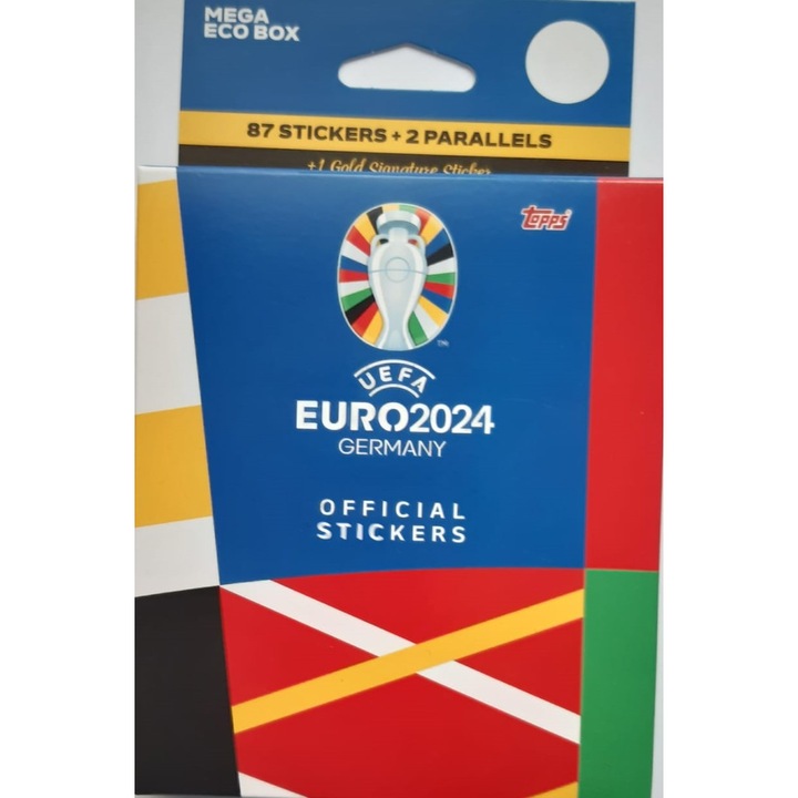 Joc de carti - Mega eco box EURO 2024 (87 autocolante + 2 autocolante cu semnatura aurie)