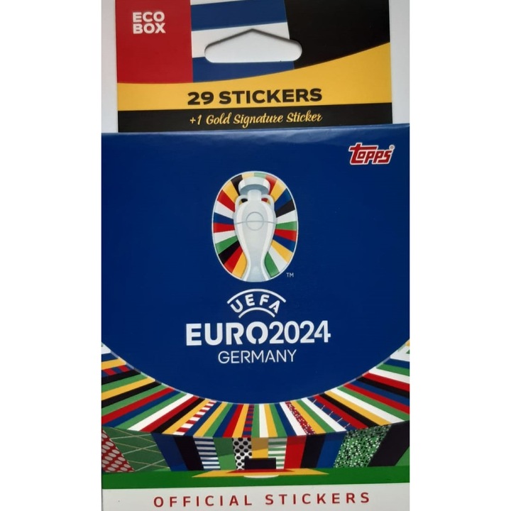 Joc de carti - Eco box EURO 2024 (29 autocolante + 1 autocolant cu semnatura aurie)