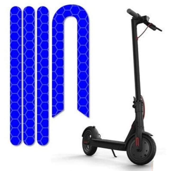 Autocolante reflectorizante pentru capace cu suruburi pentru Xiaomi M365/PRO - ALBASTRU