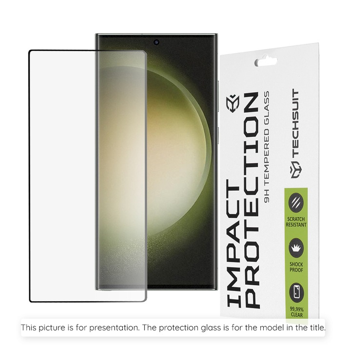 Стъклен Протектор за Realme 12 Pro / 12 Pro+ - Techsuit Full Cover / Full Glue - Черен