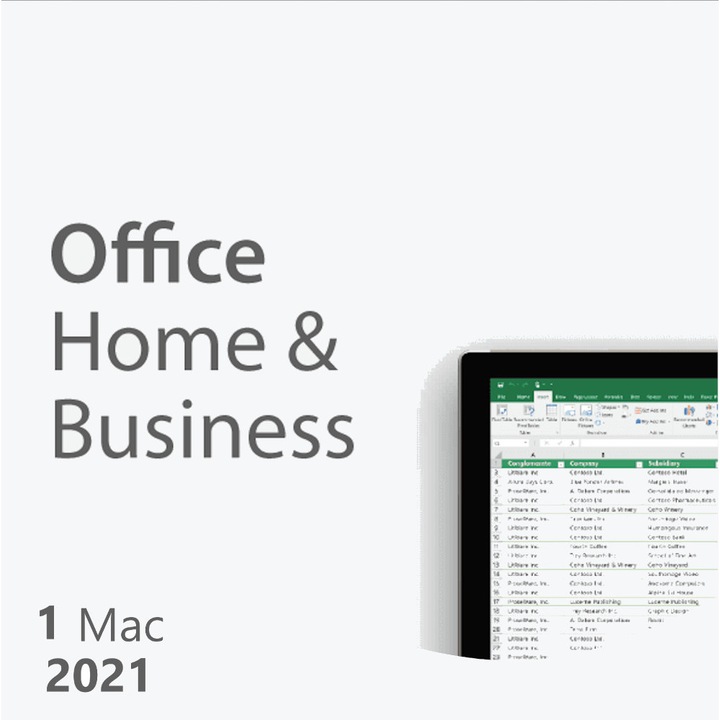 Office 2021 Home and Business MAC Elektronikus licensz