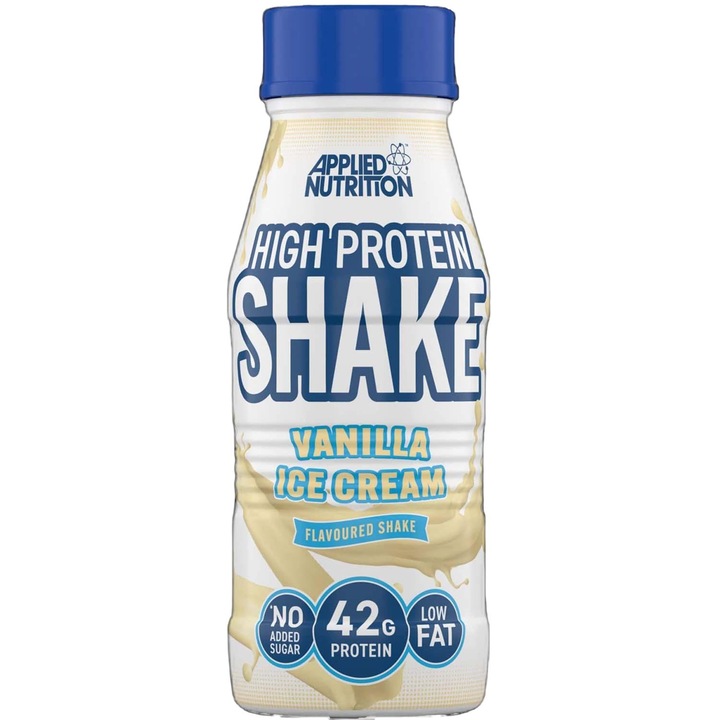 Shake proteic APPLIED NUTRITION, 500ml, vanilie, fara zahar adaugat