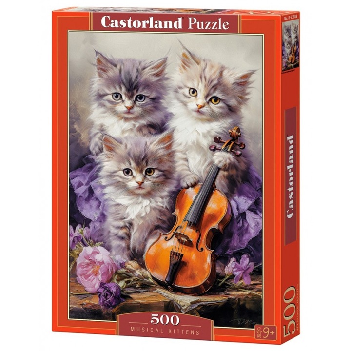Puzzle Castor Musical Kittens, 500 piese, 47x33cm