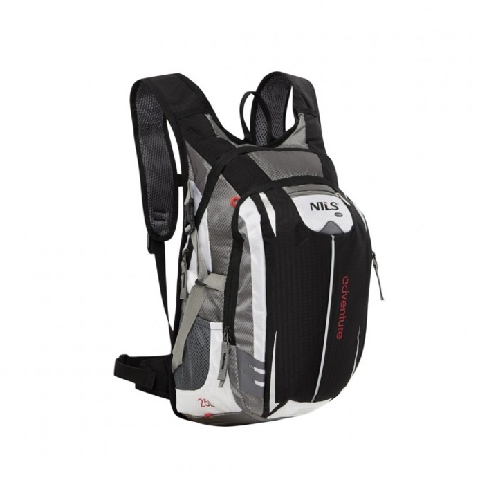 Sport hátizsák, Nils Extreme, Camp Adventure NC1766, 25L, nejlon, fekete/szürke