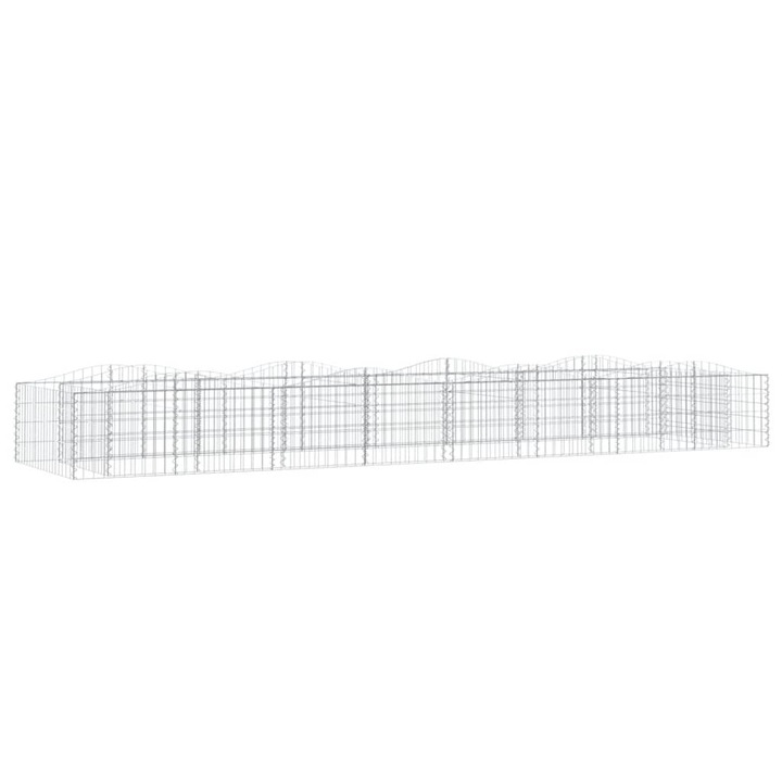 Извит габион повдигната леха vidaXL, 400x100x50 см, Поцинковано желязо, 24.89 Kg