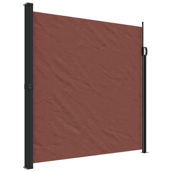 Copertina laterala retractabila vidaXL, maro, 200x500 cm, 8.6 kg