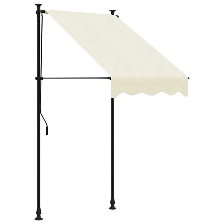 Copertina retractabila vidaXL, crem, 100x150 cm, tesatura si otel, 4.45 kg