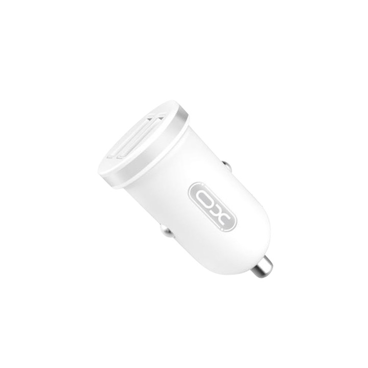 Incarcator auto 12V XO, 10.5W, 2xUSB-A, QC 3.0, 2.1A, CC18, alb