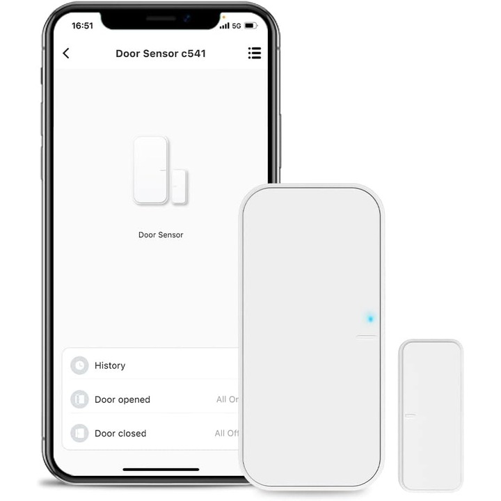 Сензор за врата Broadlink Fastcon, Bluetooth, бял