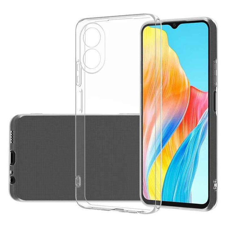 Oppo A58 Daden® tok szilikonból, ultravékony, prémium minőségű, ütésálló, átlátszó
