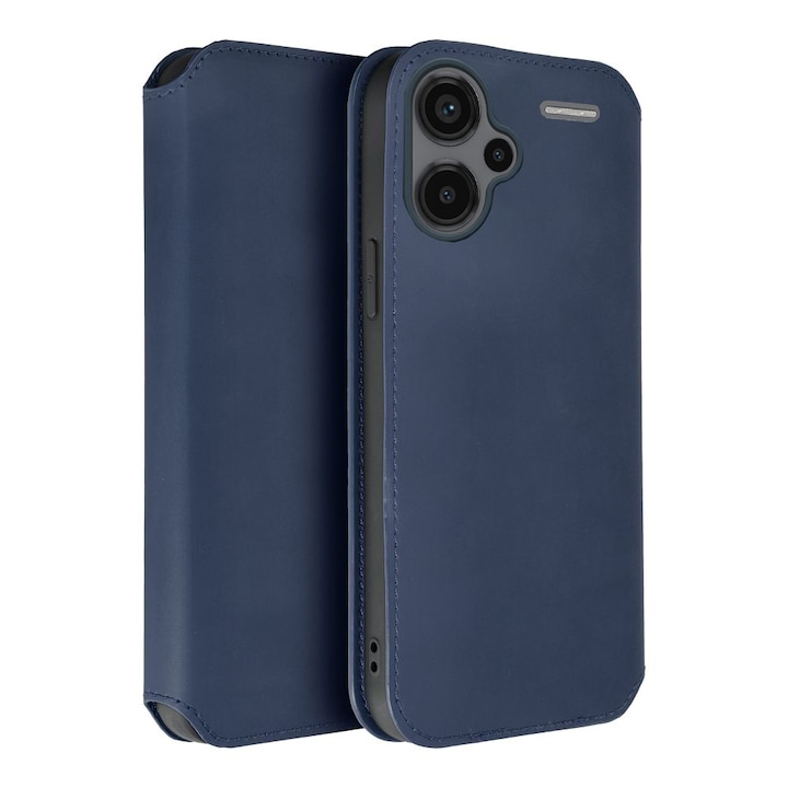 Xiaomi Redmi Note 13 Pro Plus 5G kompatibilis tok, DD Daden, könyv tok, kártyatartó, állvány funkció és mágneses záródás, fokozott védelem, sötétkék