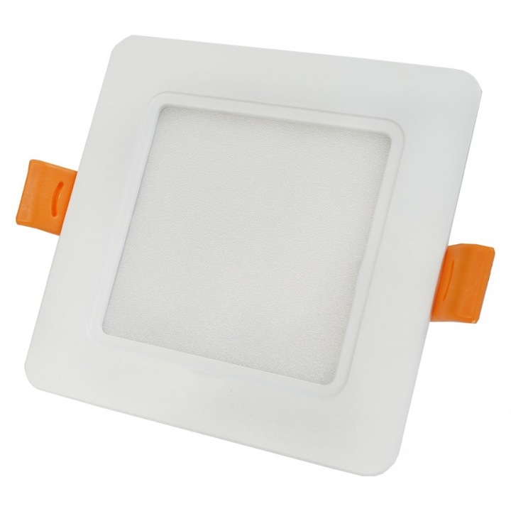 LED луна Lightex CARO, Влагозащитена, Вграждане, 220V, 9W, IP54, CCT, 720lm, 118x118mm, Монтажен отвор 100x100mm, Бял