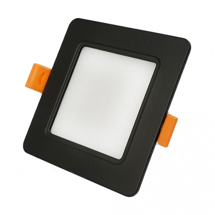 LED луна Lightex CARO, Влагозащитена, Вграждане, 220V, 9W, IP54, CCT, 720lm, 118x118mm, Монтажен отвор 100x100mm, Черен