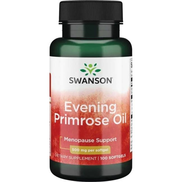 Evening Primrose Oil, 500 mg, Swanson, 100 softgels SWE008