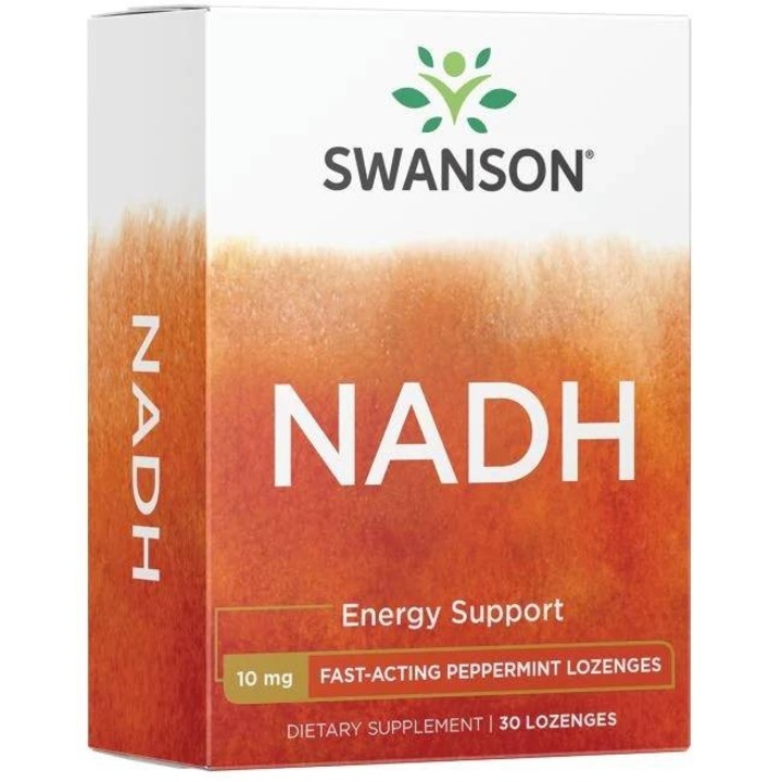 Swanson NADH energiapasztilla, 10 mg, menta, 30 db