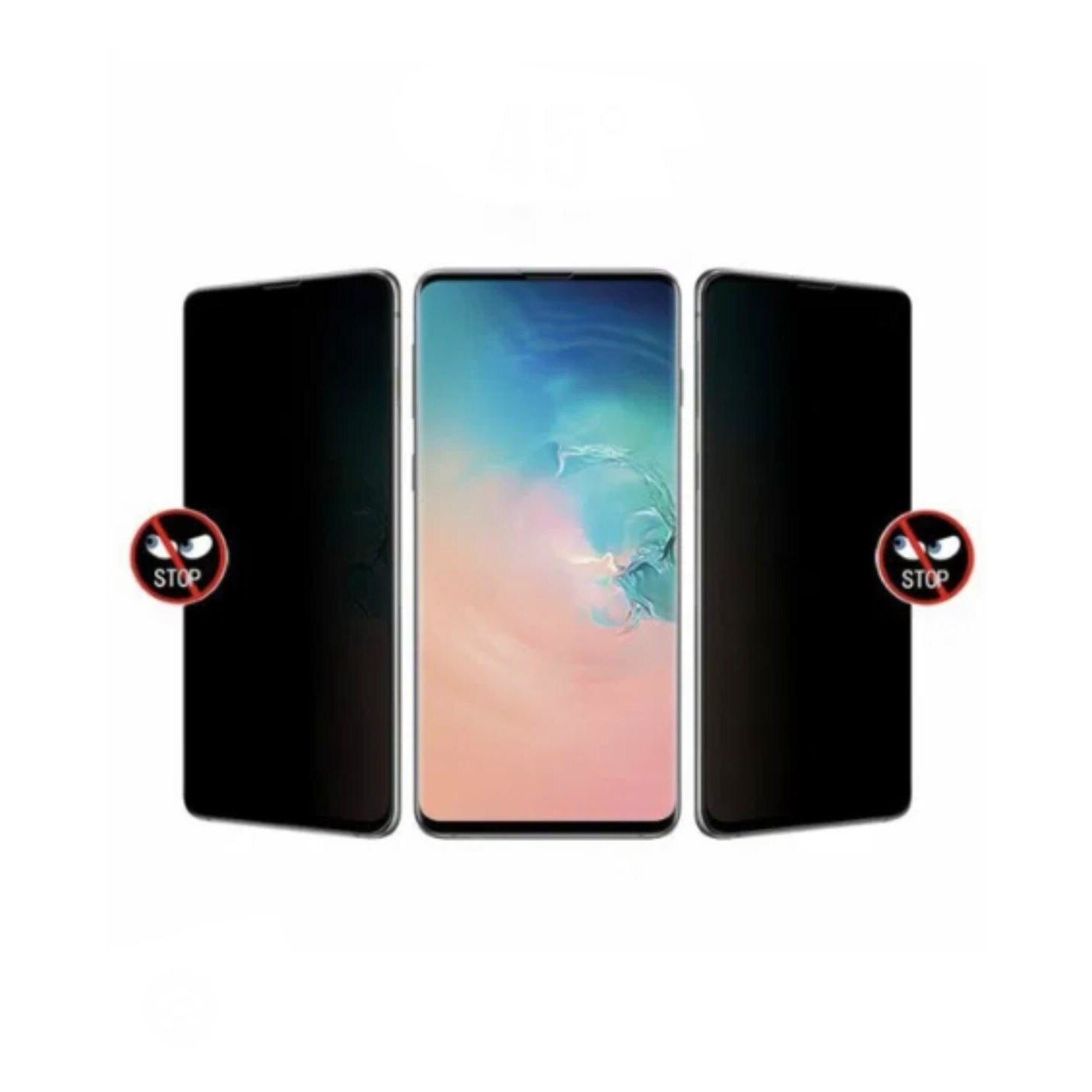 Folie protectie Privacy sticla securizata compatibila Samsung Galaxy A54 5G, Acopera tot ecranul, Full Glue