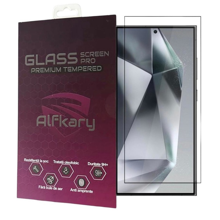 Folie Protectie Alfkary, Sticla securizata compatibila Samsung Galaxy S24 ULTRA, Full Glue