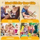 Jucarie educativa pentru copii, EXCITAT, cu 8 intrerupatoare de lumina LED, Tableta din Lemn cu Circuit Luminos, 9 elemente senzoriale,, jucarii educative pentru copii de 3,4,5,6,7 ani, Galben