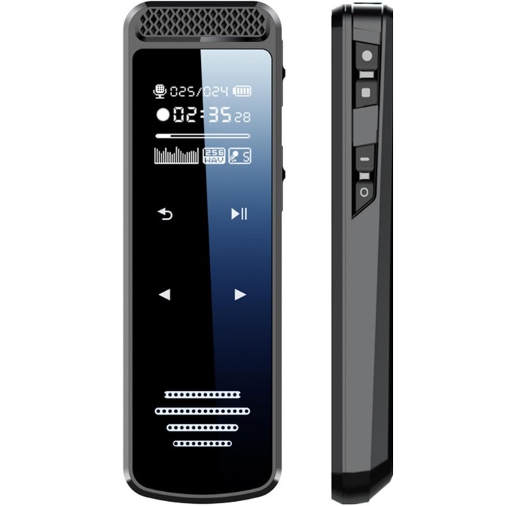Reportofon profesional cu activare vocala, Latauar, Q55, difuzor, MP3 - 32 GB