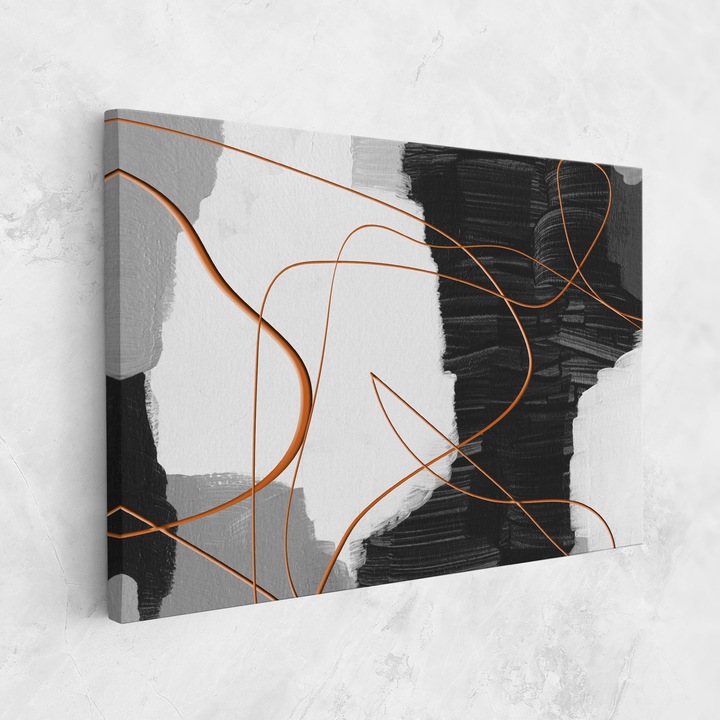 ARTHUB, Vászonkép 80x120 cm, Abstract Ink Painting | Hálószoba és Nappali, Absztrakt, Vonalas Absztrakt