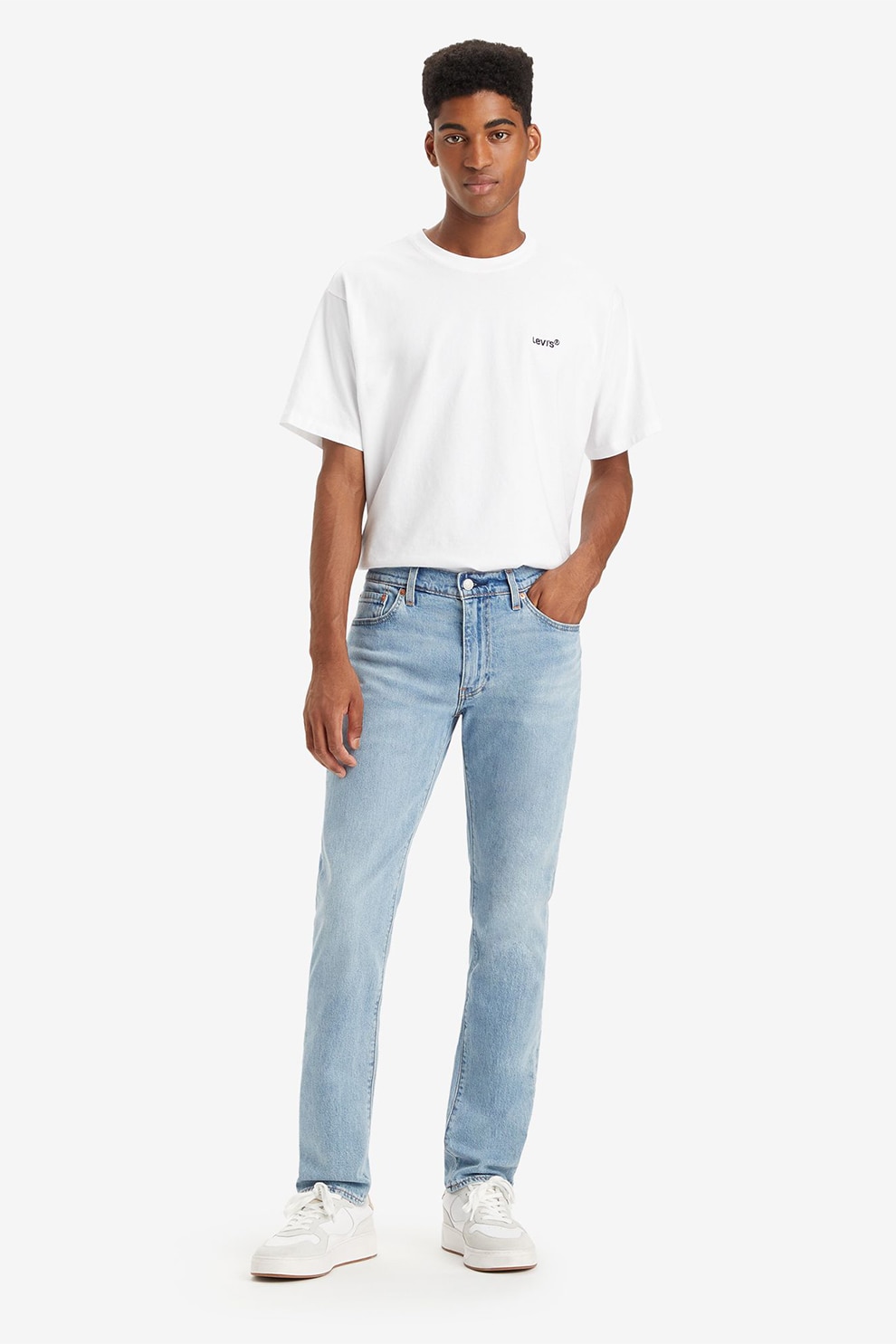 Levi's, Blugi slim fit cu talie medie 511™, Albastru deschis, W31-L32