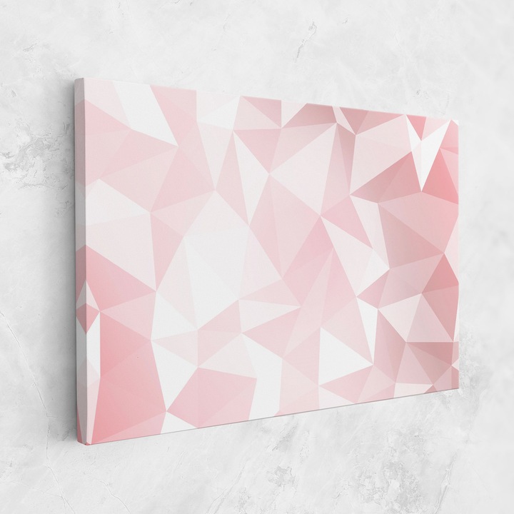 Картина на платно, ARTHUB, 80x120 cm | Спалня и Дневна, Абстрактни, Геометрични, Pink Triangle