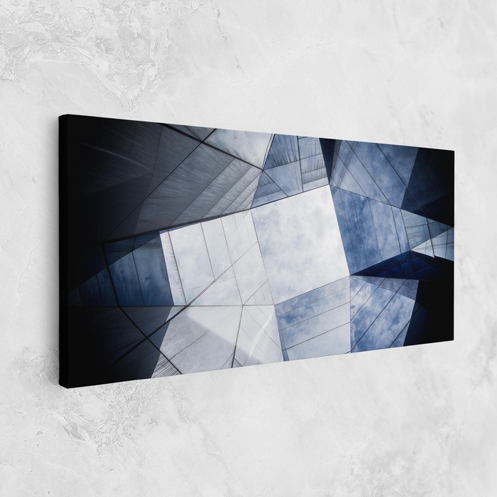Картина на платно, ARTHUB, 60x120 cm | Спалня и Дневна, Абстрактни, Геометрични, Sky Square