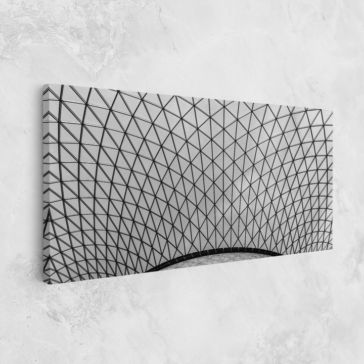 Картина на платно, ARTHUB, 60x120 cm | Спалня и Дневна, Абстрактни, Геометрични, Triangle Ceiling