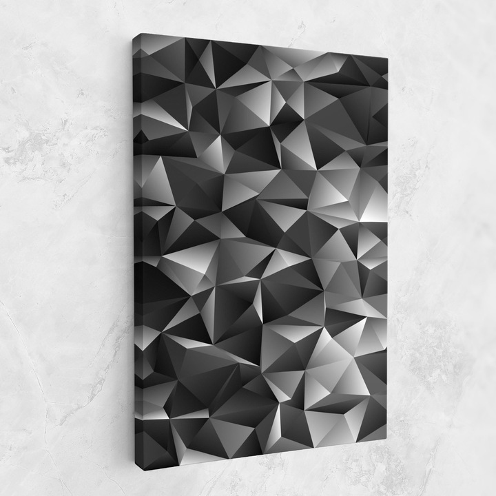 Картина на платно, ARTHUB, 50x70 cm | Спалня и Дневна, Абстрактни, Геометрични, Black Triangle Pattern