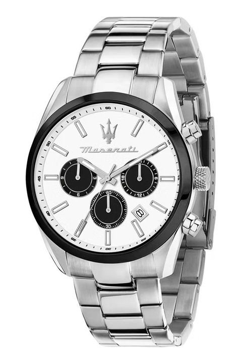 Maserati, Ceas analog cronograf de otel inoxidabil Attrazione, Argintiu