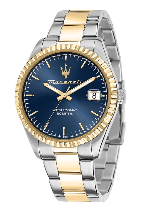 Maserati, Двуцветен часовник от неръждаема стомана, Сребрист/Златист