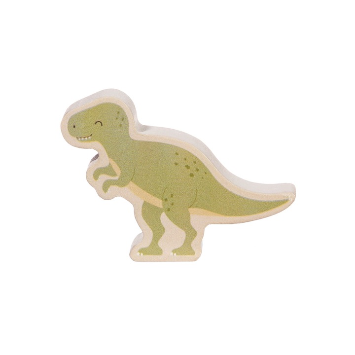 Gyerekbútor gomb, Sass & Belle, MDF / fém, T-REX modell, 4,5 x 6,7 x 1,2 cm, zöld