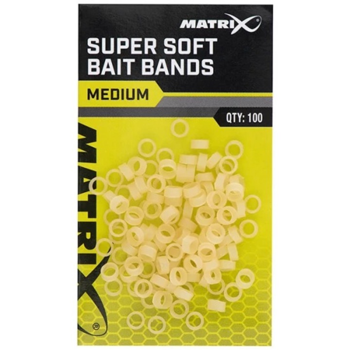 Inele Elastice Matrix Super Soft Bait Bands Medium 100bucati