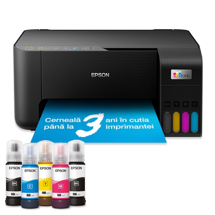 Multifunctional Epson EcoTank L3270, A4, Color, 10 ppm, USB, Wireless Negru