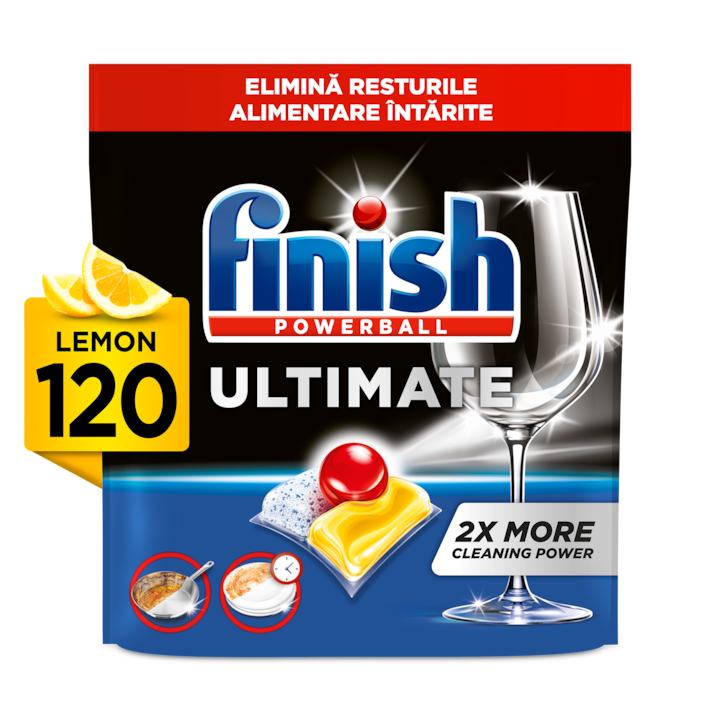 Капсули за съдомиялна Finish Ultimate All in 1 лимон, 120 измивания