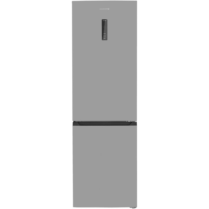 Combina Frigorifica Daewoo RN-357DNFX, 347 l, No Frost, Iluminare LED, Display, Clasa F, H 193.5 cm, Inox