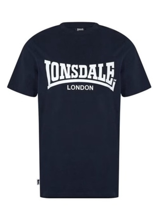 Мъжка тениска Lonsdale Essentials, памук, бяла,, Тъмносин