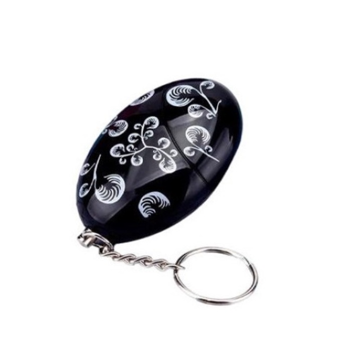 Alarma personala portabila cu lant chei, 120dB, negru, pentru copii, femei, varstnici