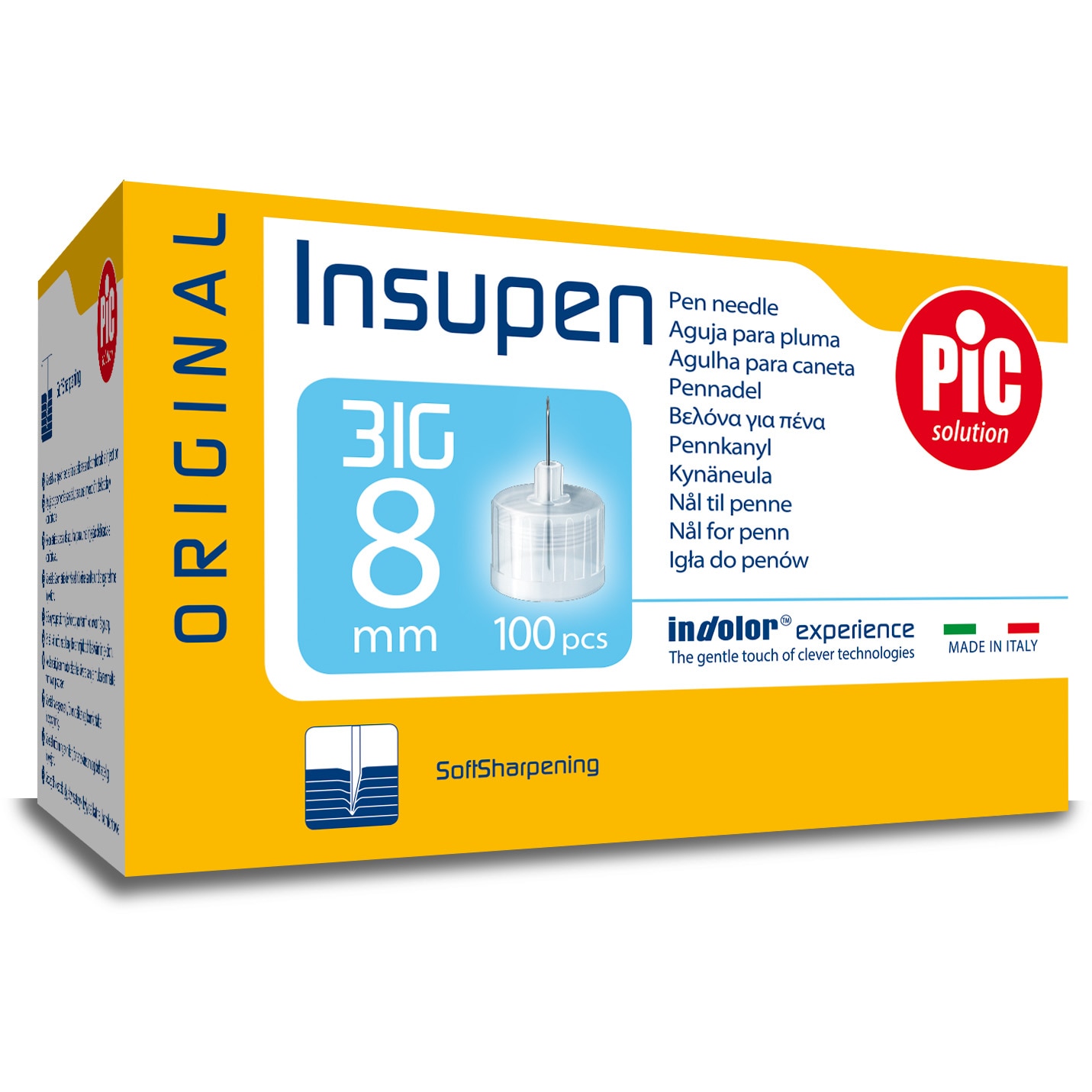 100 Stück Sterile Einweg-Nadeln 31G - 0,25mm X 8mm Mit Schutzfolie