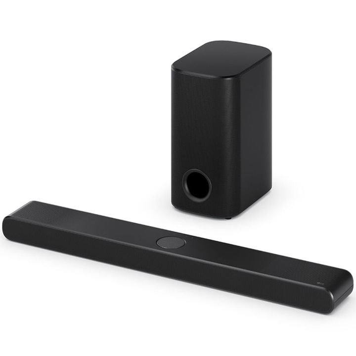 Саундбар LG S77TY, 3.1.3, 400W, Dolby Atmos, Subwoofer Wireless, HDMI, USB, Черен