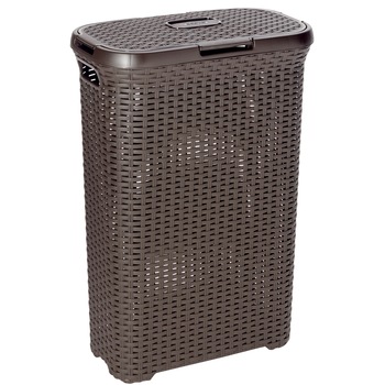 Cos de rufe Curver Imitatie Ratan, 40l, Plastic, Maro Cos de rufe Curver Imitatie Ratan, 40l, Plastic, Maro