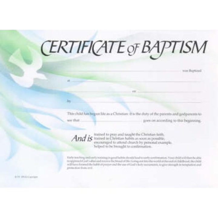 Certificate of Baptism