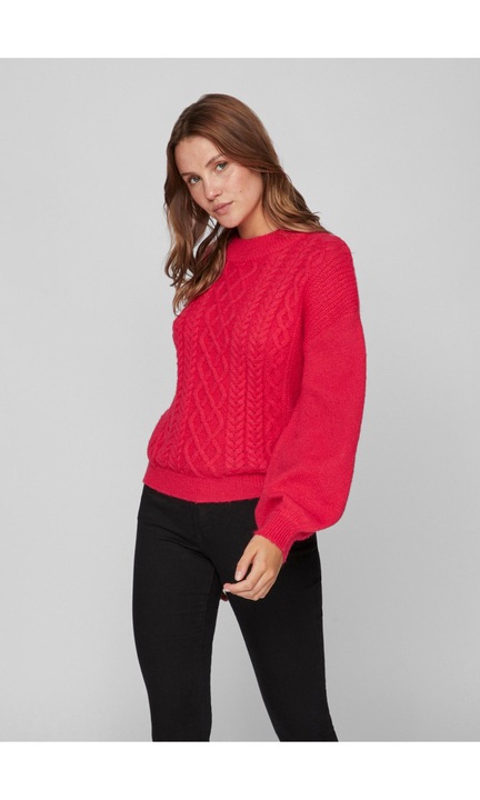 VICHINTI fűzős pulóver, Élénk rózsaszín