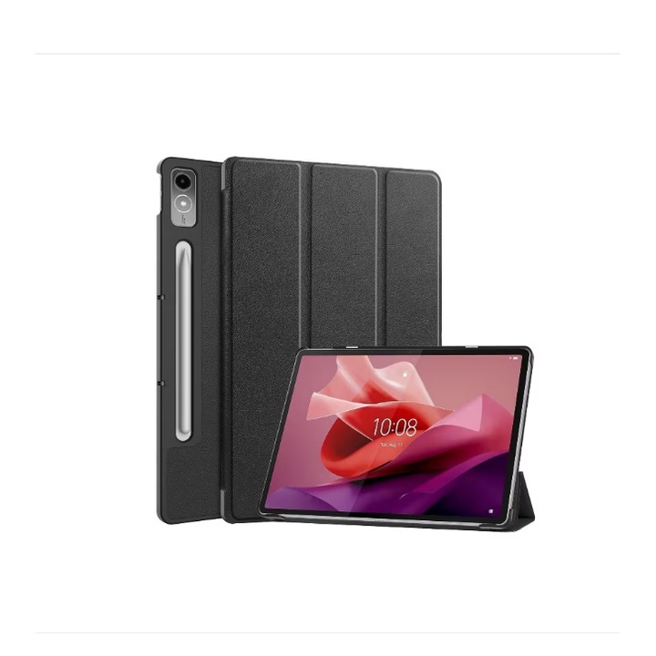 Калъф ANUTETOUNI® за таблет Lenovo Tab P12, 12.7 инча, Черен
