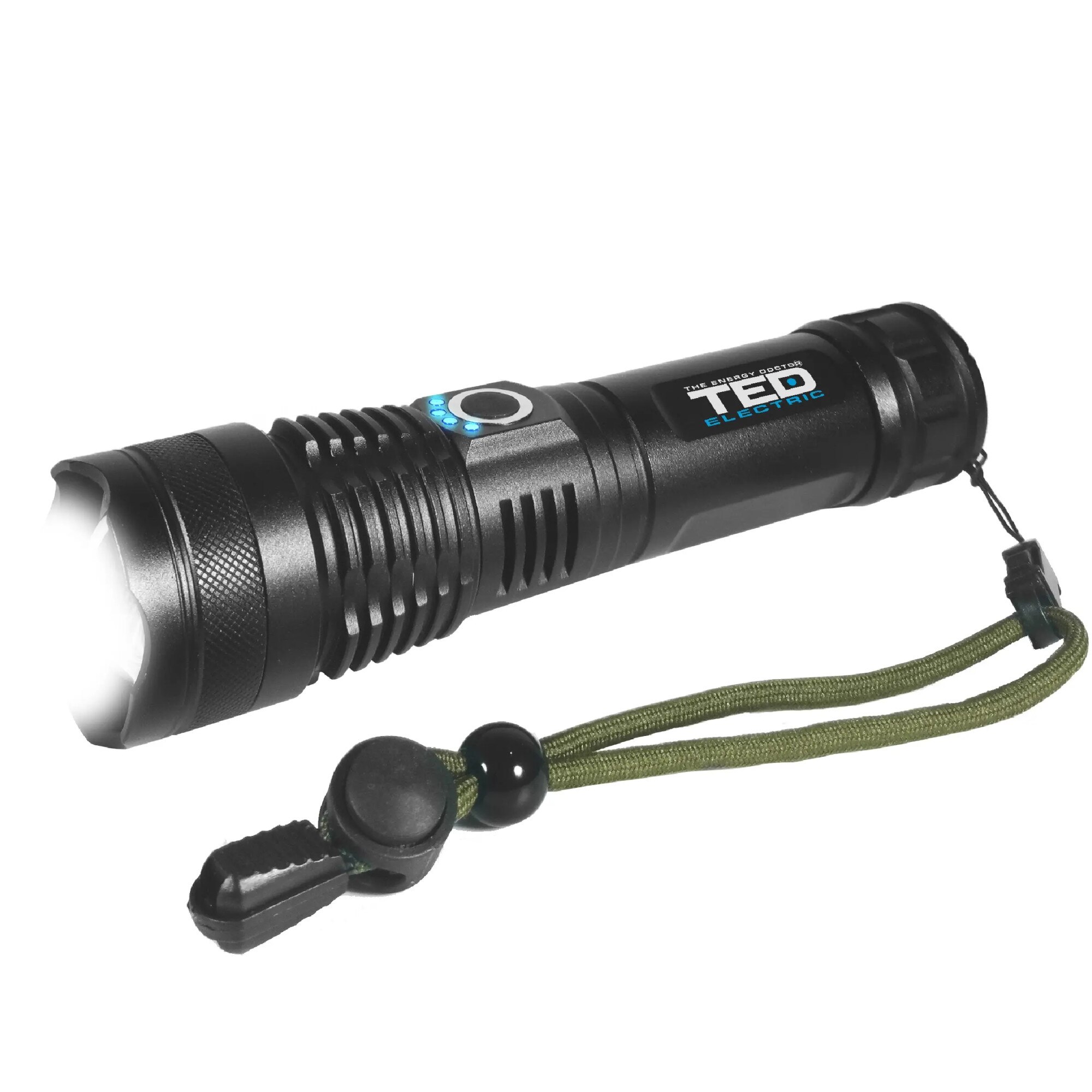 Lanterna cu acumulator si ZOOM 1600lm, include 1 x 18650 - eMAG.ro