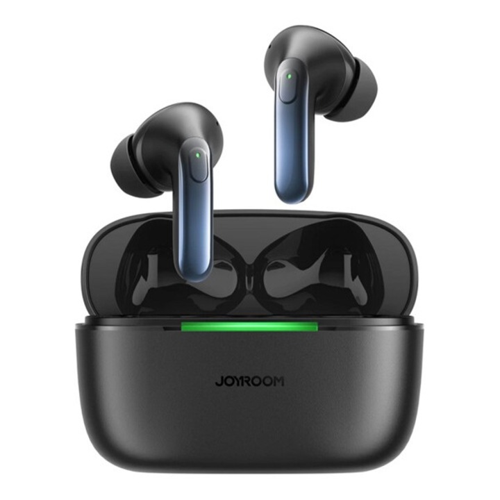 Joyroom jbuds bluetooth fülhallgató sztereo, v5.3, tws, mikrofon, akítv zajszűrő, ipx4, cseppálló + töltőtok, fekete