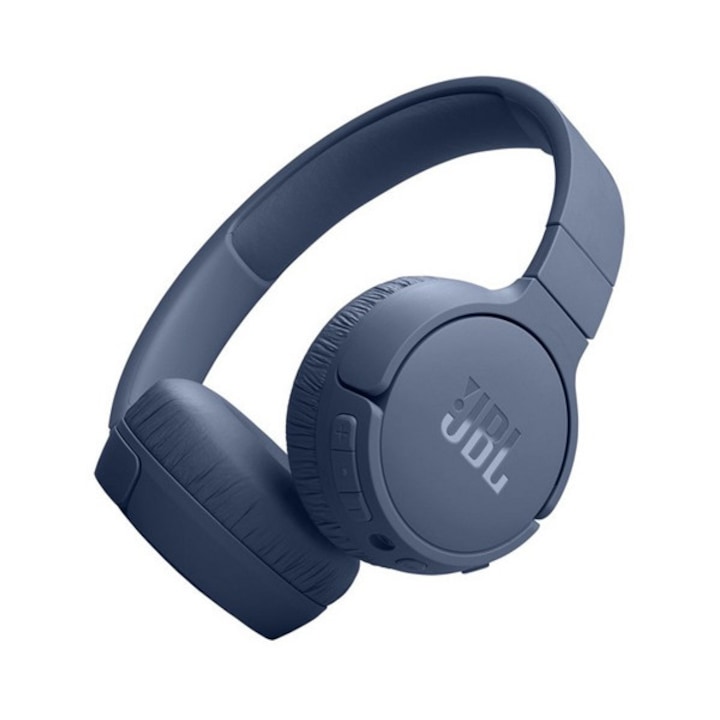 Jbl tune 670nc bluetooth fejhallgató sztereo, v5.3, mikrofon, aktív zajszűrő, multipoint, összehajtható + kábel, kék