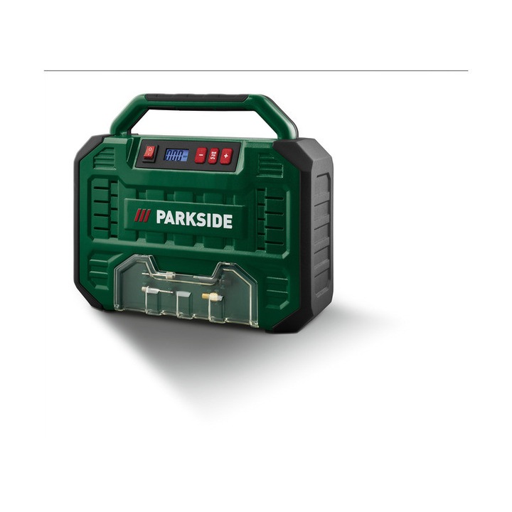 Преносим компресор Parkside на 230 V мрежа или с 12 V връзка