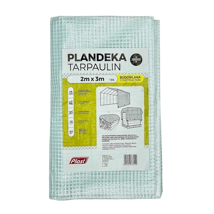 Takaróponyva 3 x 4 m, vízálló, penészálló, áttetsző ( 100g/m2 )